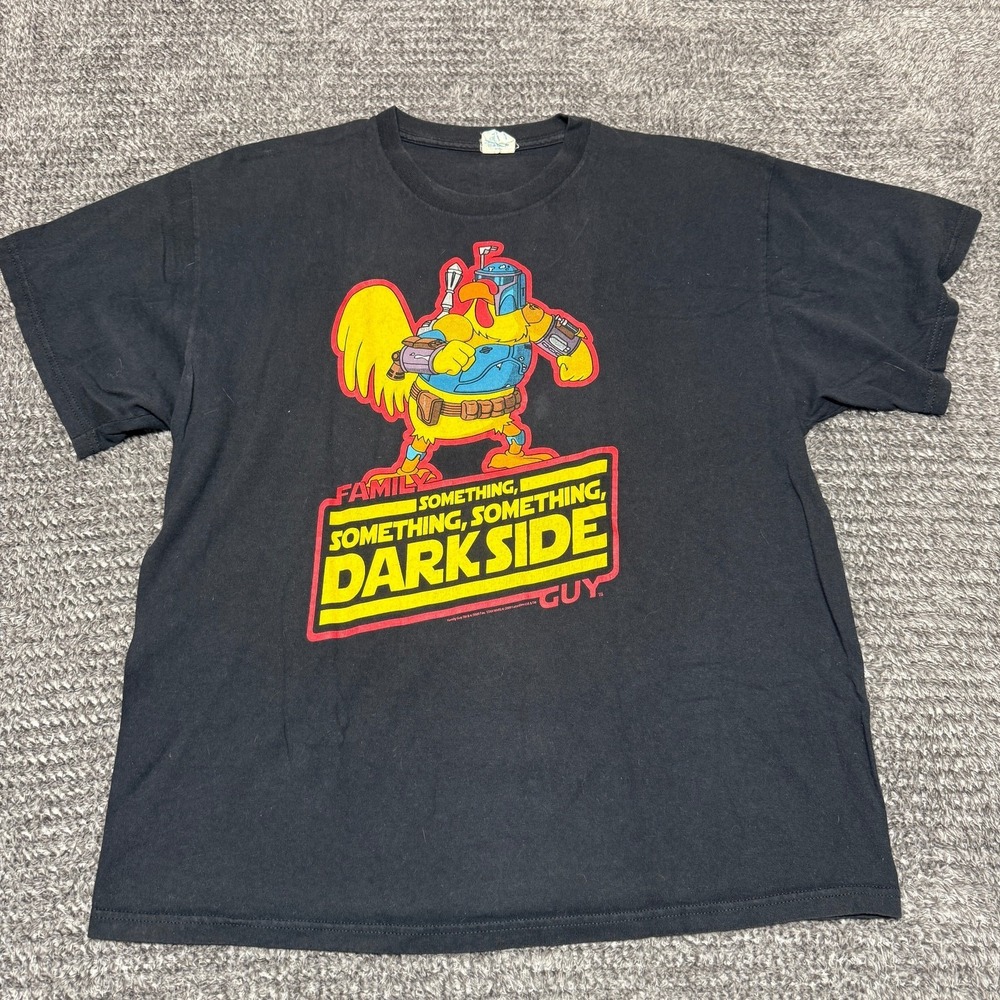 Family Guy Star Wars Mens T Shirt XL Black Delta Pro Weight Rooster Graphic Dark
